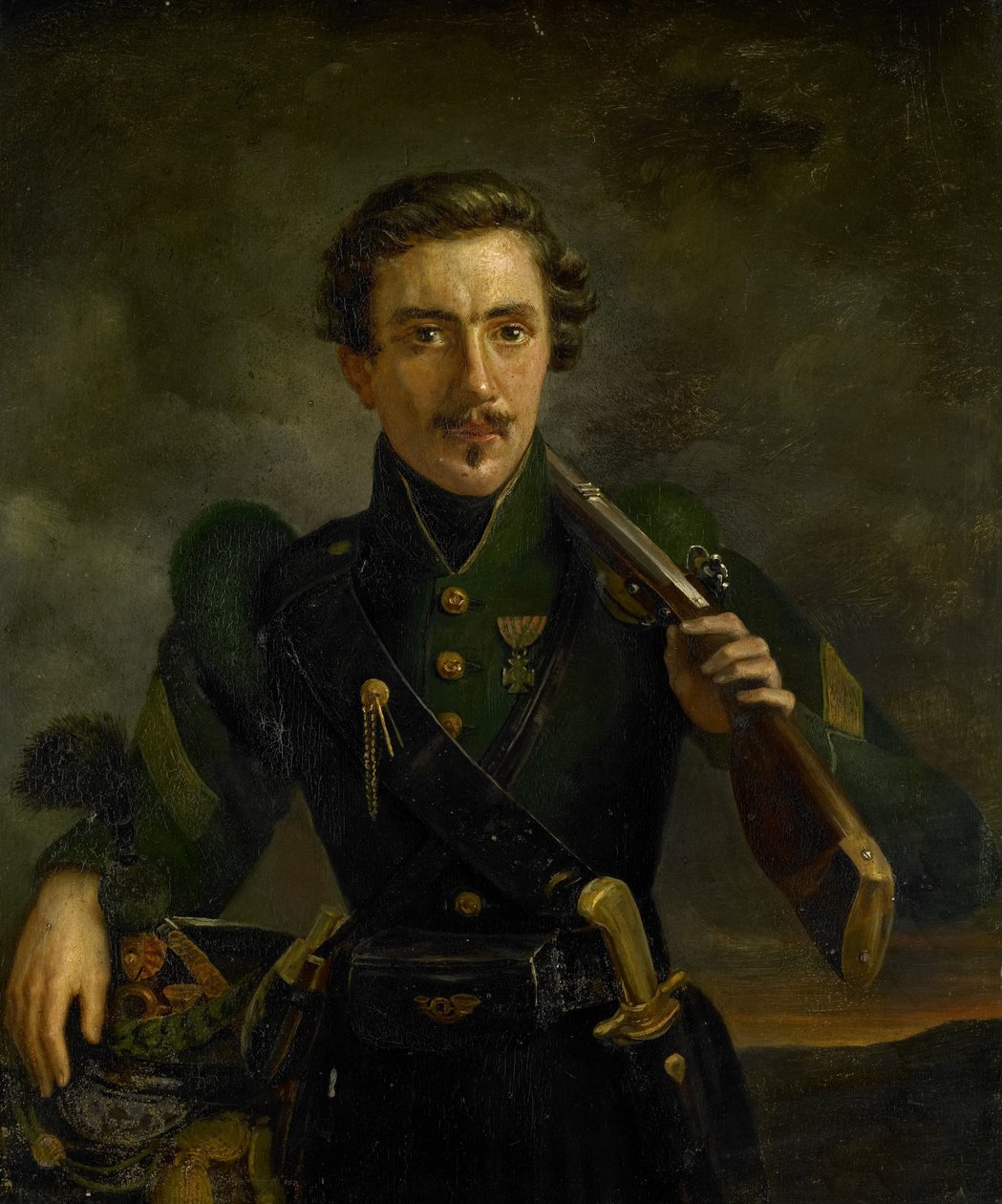 Självporträtt i gevärens uniform av Willem Jodocus Mattheus Engelberts