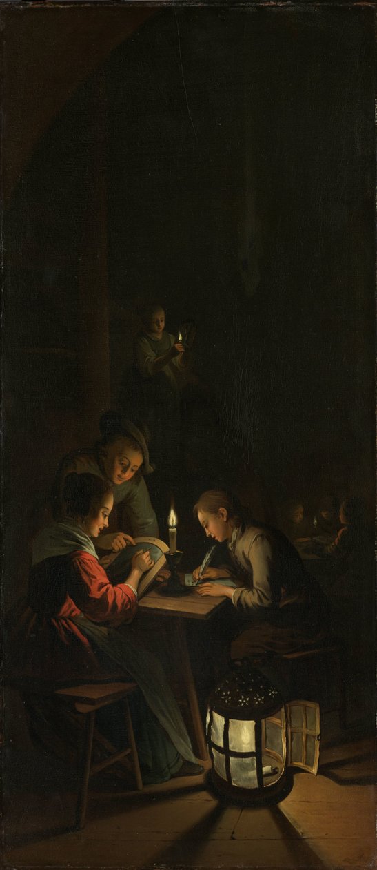 Triptyk: Allegory of Art Training av Willem Joseph Laquy