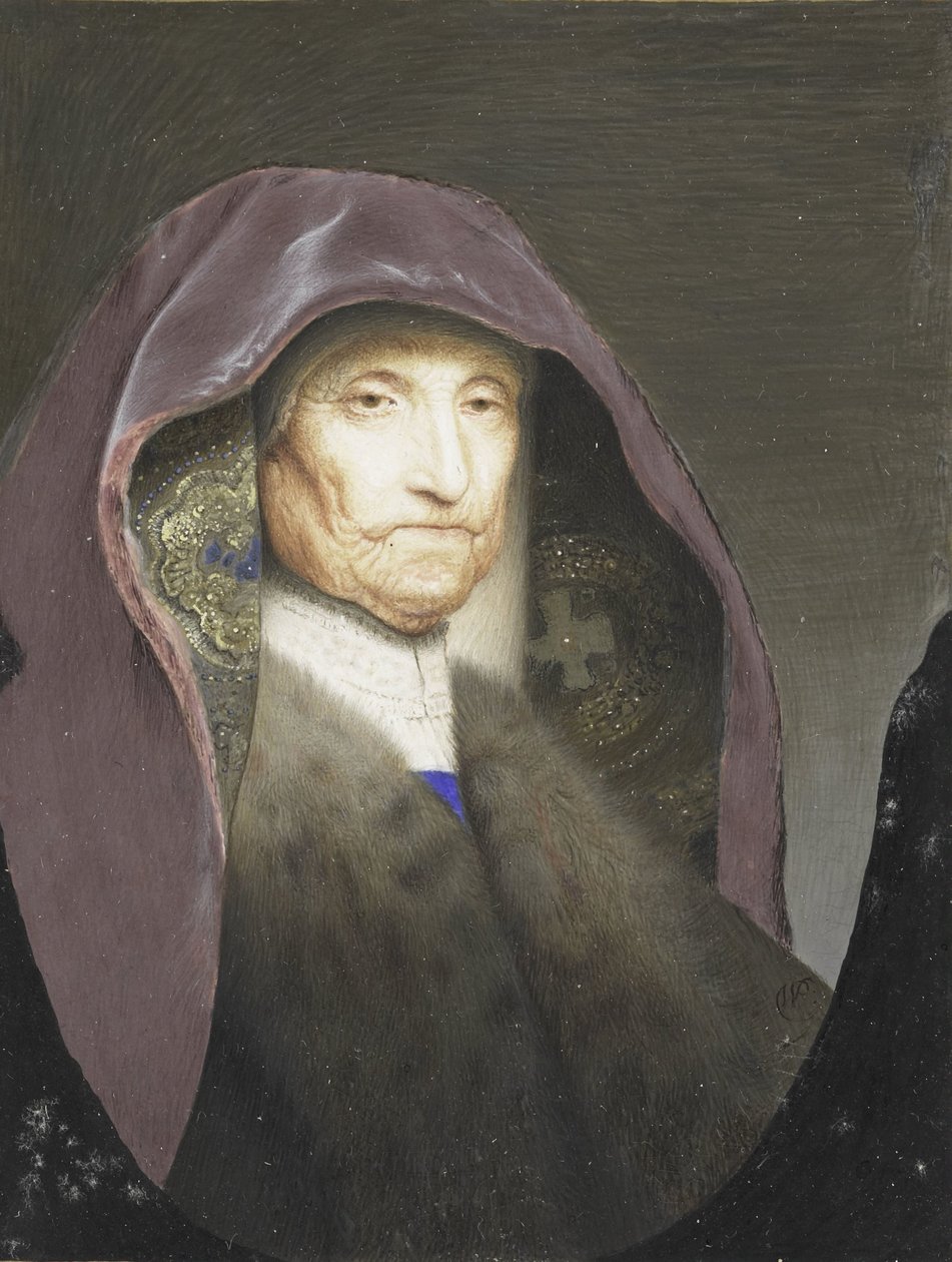Porträtt av en gammal kvinna, förmodligen Rembrandts mor av Willem Paulet (rejected attribution)