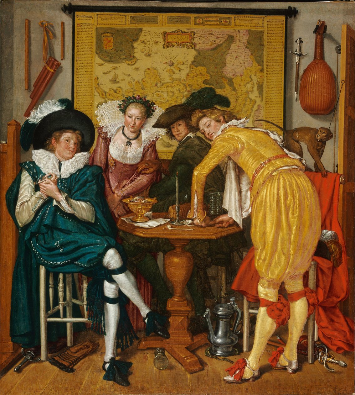 Gott sällskap - Buytewech, Willem Pietersz. (1591/92-1624) - 1620 - Olja på duk - 72,6x65,4 - Museum of Fine Arts, Budapest av Willem Pietersz Buytewech