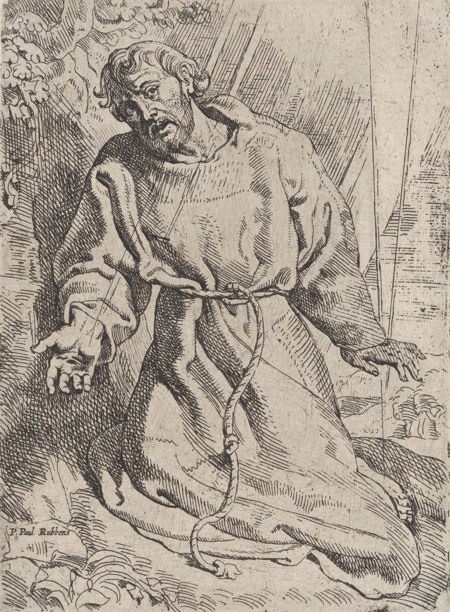 Saint Francis tar emot Stigmata, ca. 1613-14. av Willem Pietersz. Buytewech