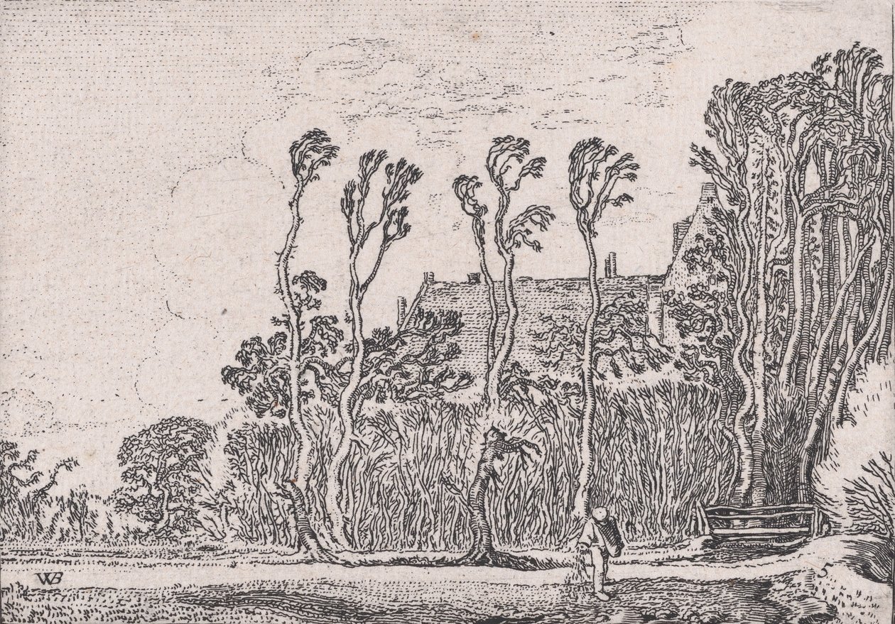 Såmaskinen, från Verscheyden Landtschapjes Olika små landskap, tavla 5, ca. 1616. av Willem Pietersz. Buytewech