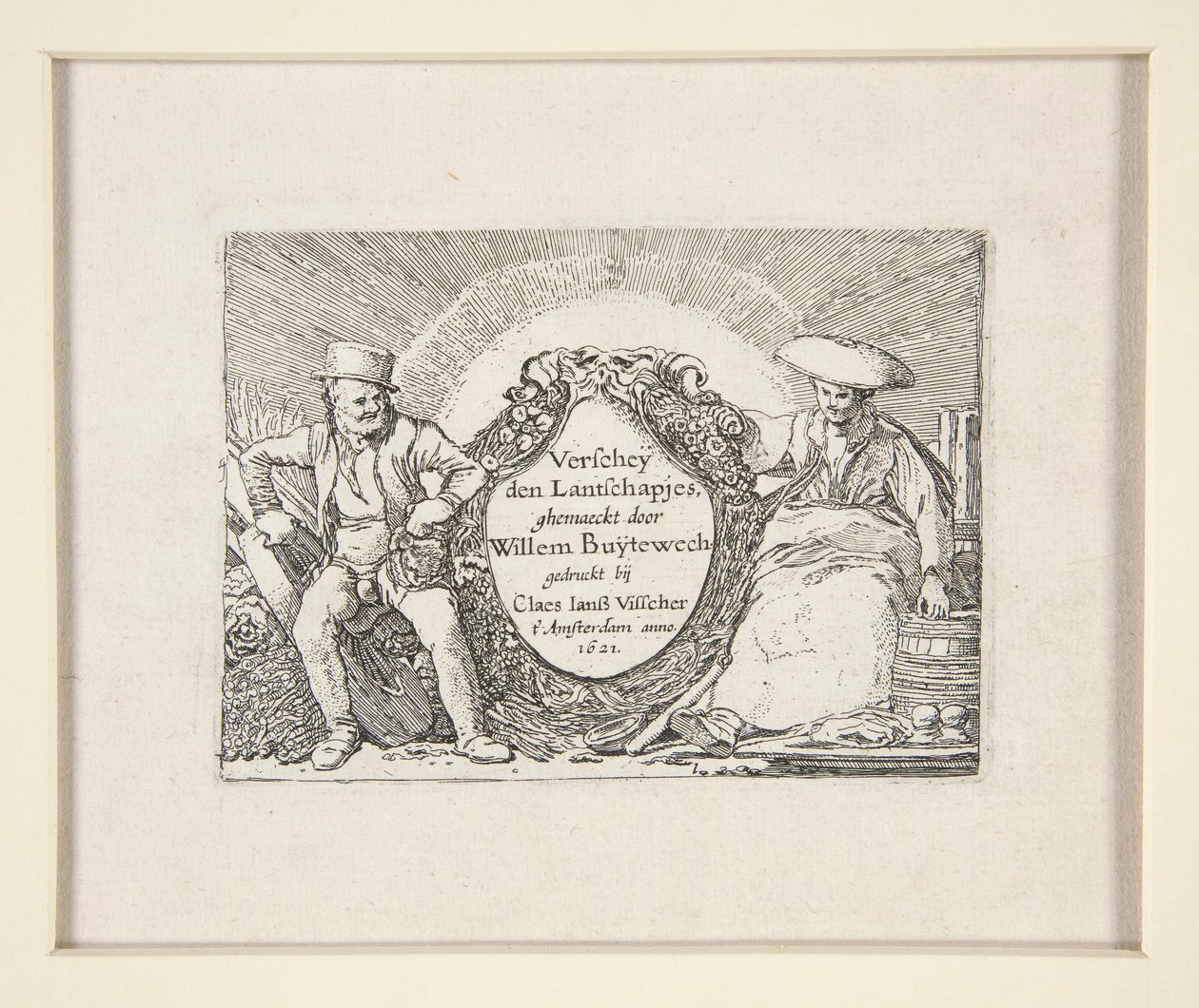 Titelsida för The Set of the Landscapes av Willem Pietersz. Buytewech