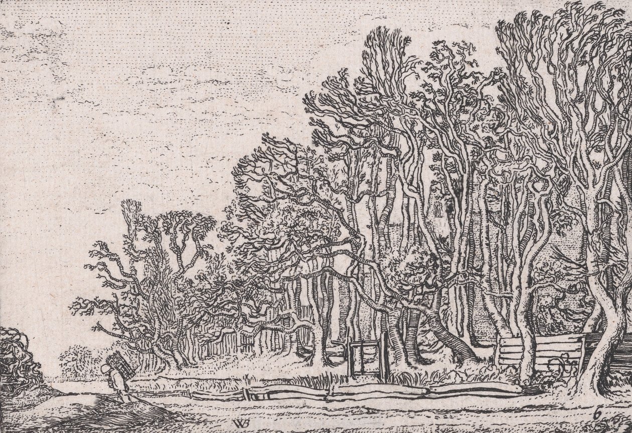Verscheyden Landtschapjes Various Little Landscapes、プレート 6、...、ca. 1616.スウェーデン語 av Willem Pietersz. Buytewech