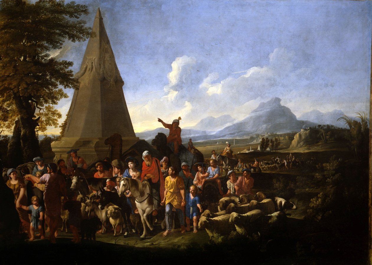 Jakob och hans familj på väg in i Egypten av Willem Reuter
