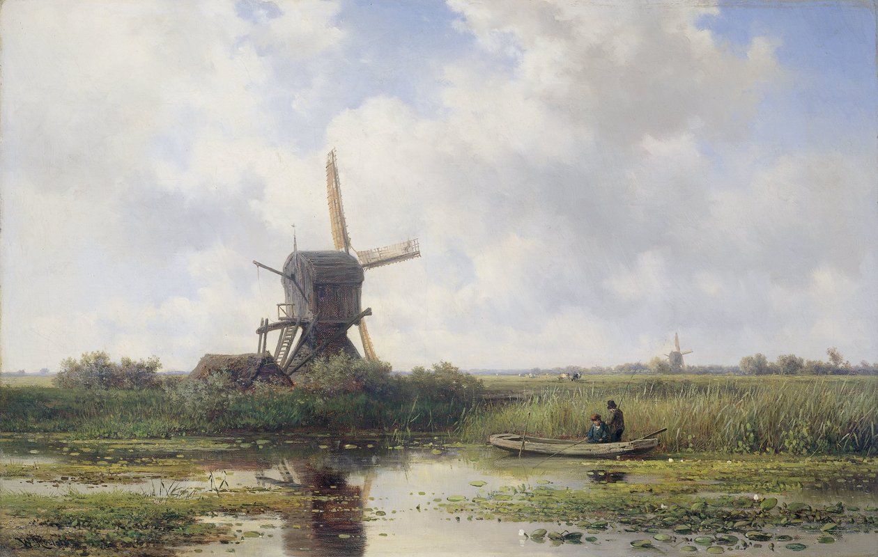 Geinfloden, nära Abcoude av Willem Roelofs (I)