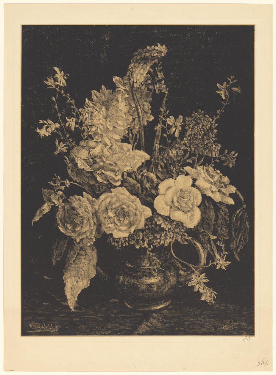 Blommor i en vas av Willem Roelofs (II) (signed by artist)