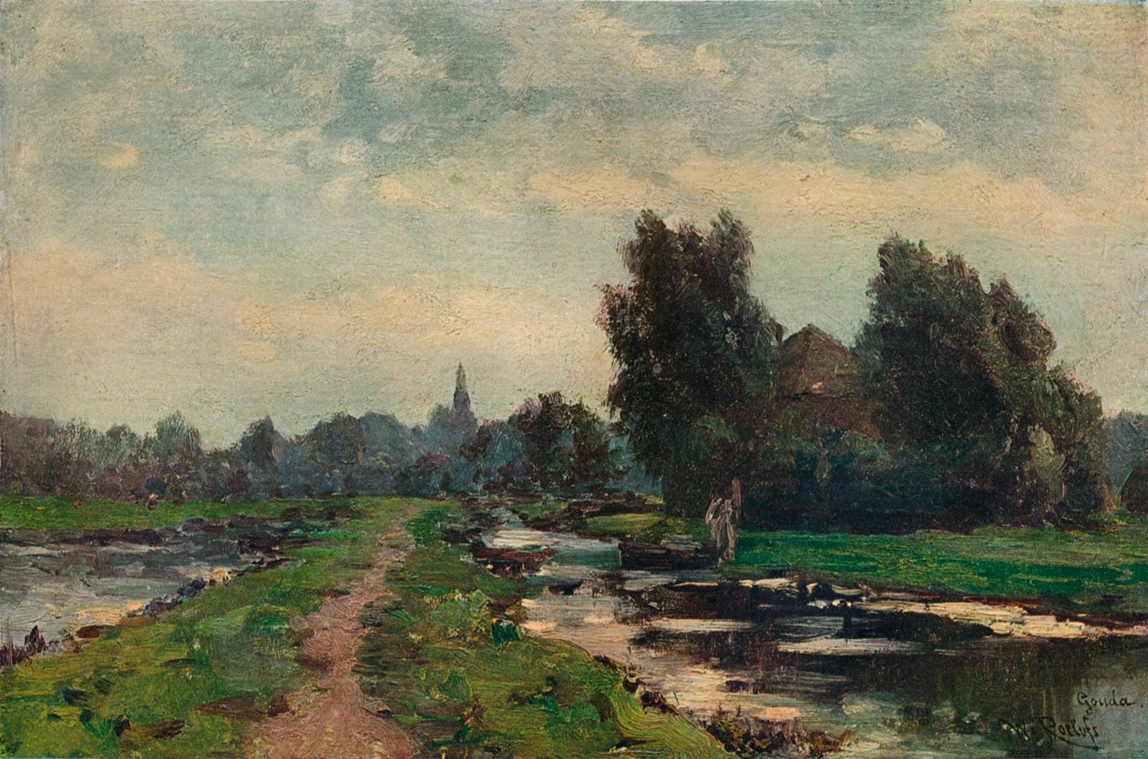 Nära Gouda, 1800-talet av Willem Roelofs