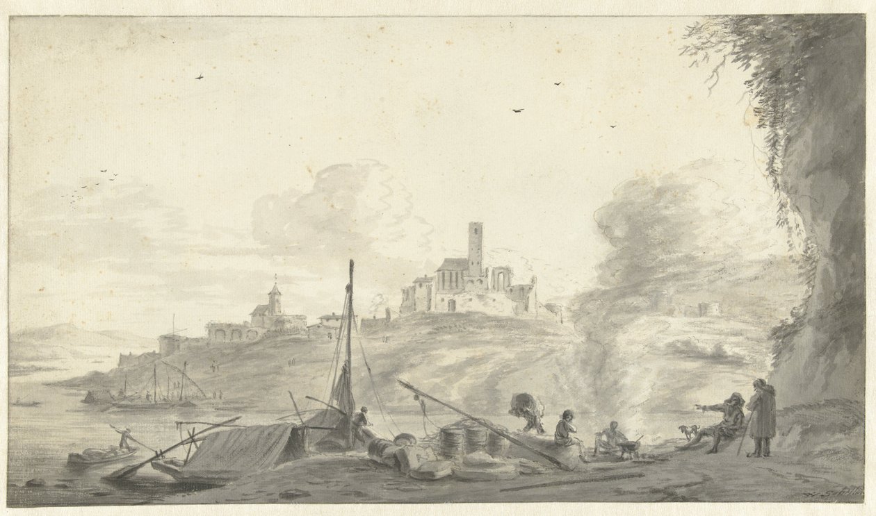 Italienskt landskap av Willem Schellinks