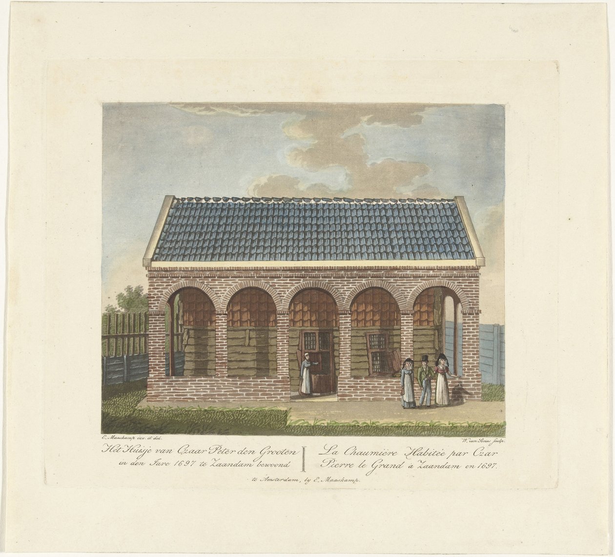 Tsar Peters hus i Zaandam, 1697, ca 1825 av Willem Senus van