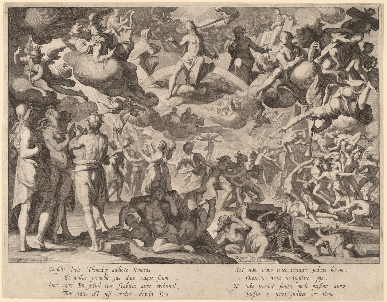 Den sista domen av Willem Swanenburgh, after Joachim Anthonisz Wtewael