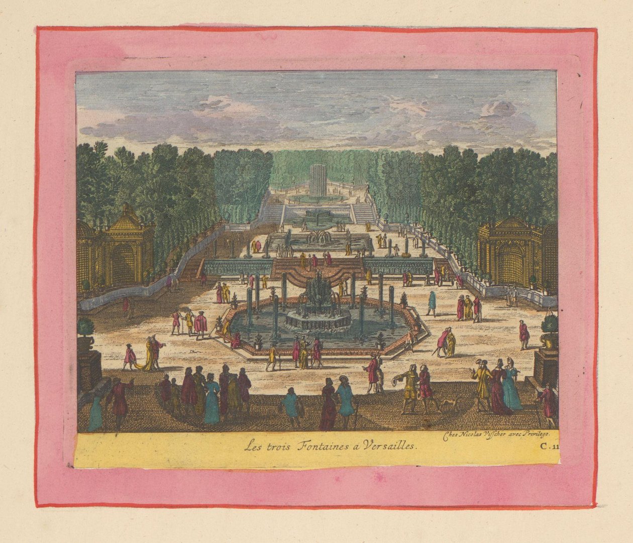 Drei Brunnen in den Gärten von Versailles av Willem Swidde