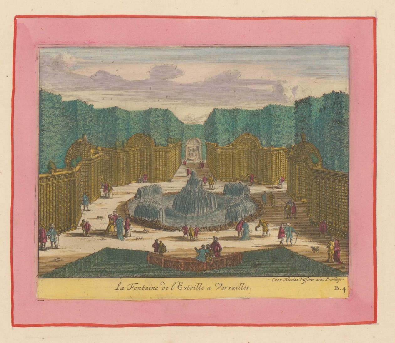 Brunnen im Sternenwald in den Gärten von Versailles av Willem Swidde