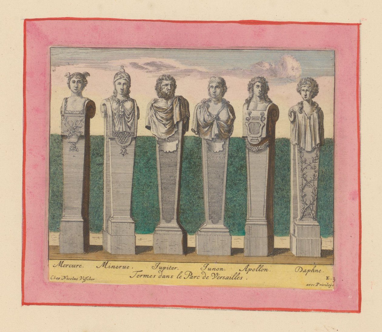 Hermes von Merkur, Minerva, Jupiter, Juno, Apollo und Daphne av Willem Swidde