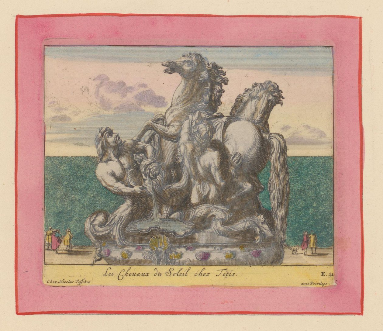 Statue der Sonnenpferde, betreut von zwei Tritonen av Willem Swidde