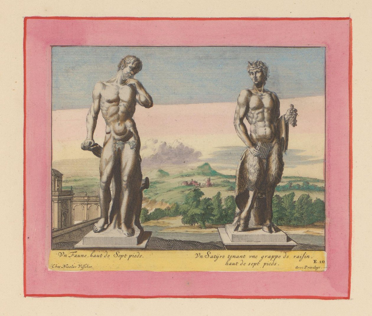 Statuen eines Fauns und eines Satyrs mit Trauben av Willem Swidde