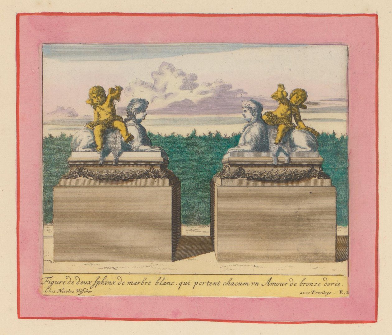 Zwei Sphinxen in den Gärten von Versailles av Willem Swidde