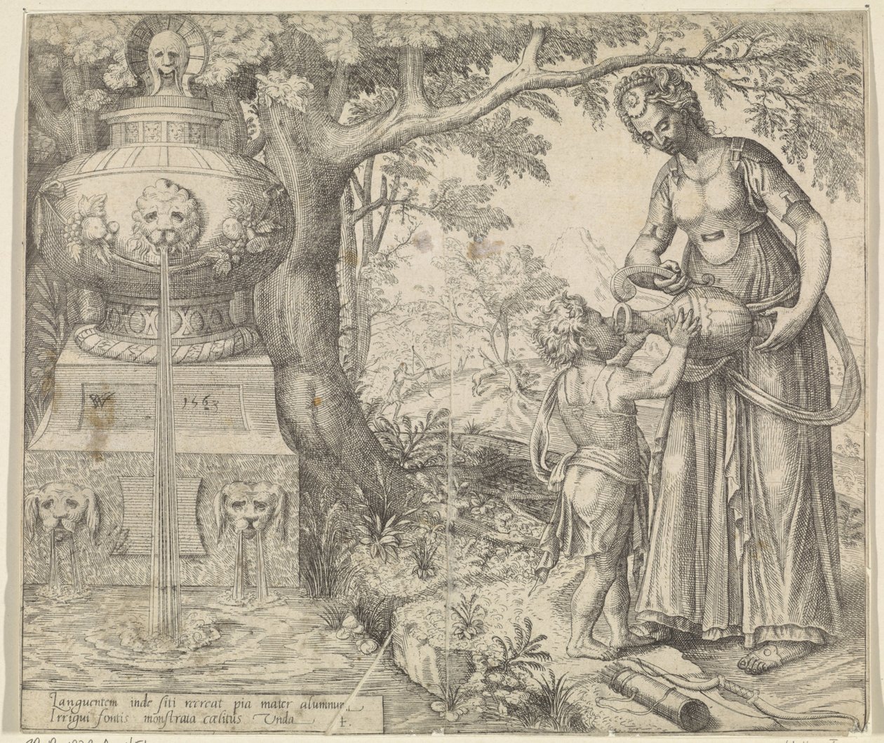 Hagar ger Ismael att dricka Hagars och Ismaels historia (serietitel) av Willem Thibaut