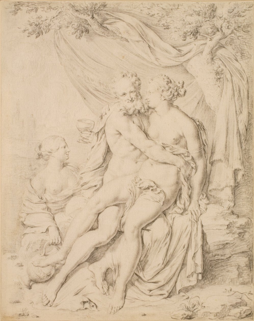 Lot och hans döttrar av Willem Van Mieris