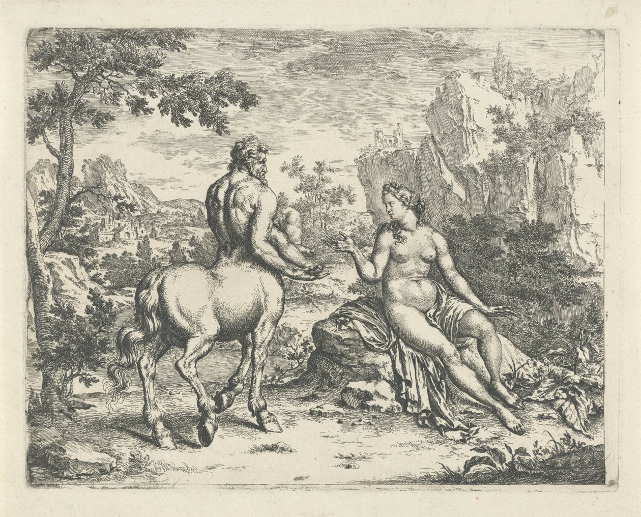 Ocyrhoe förutspår Chirons och Asclepius öde av Willem Van Mieris