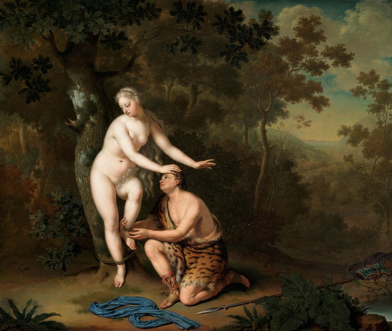 Sylvia befriad av Aminta , 1700-talet. av Willem Van Mieris