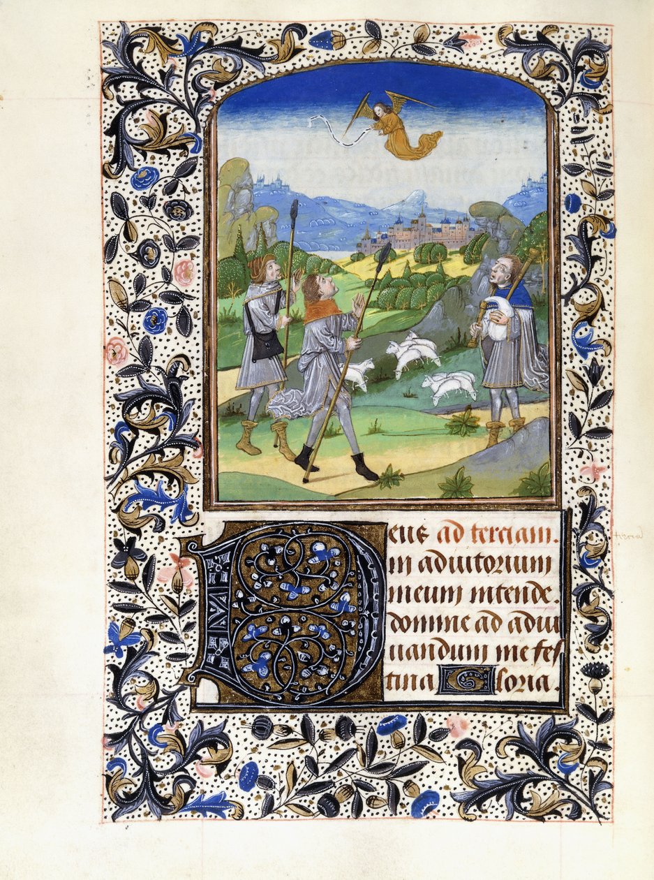Herdarnas tillkännagivande, c.1480 av Willem Vrelant