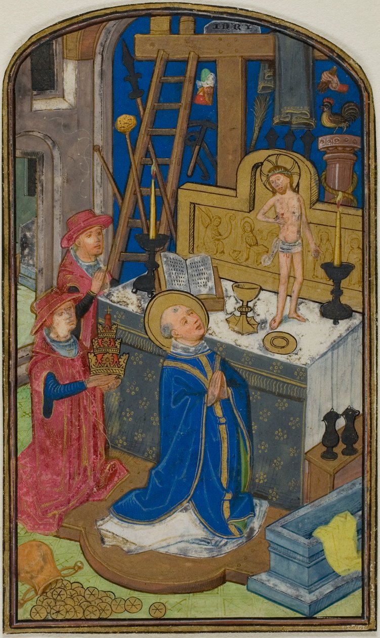 Gregorius mässa, från en timbok av Willem Vrelant