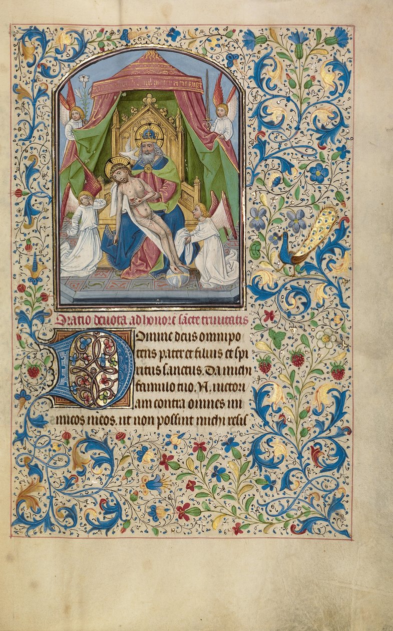 Der Gnadenthron Dreifaltigkeit av Willem Vrelant