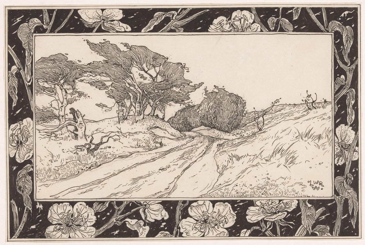 Dune landskap med marram gräs av Ludwig Willem Reymert Wenckebach