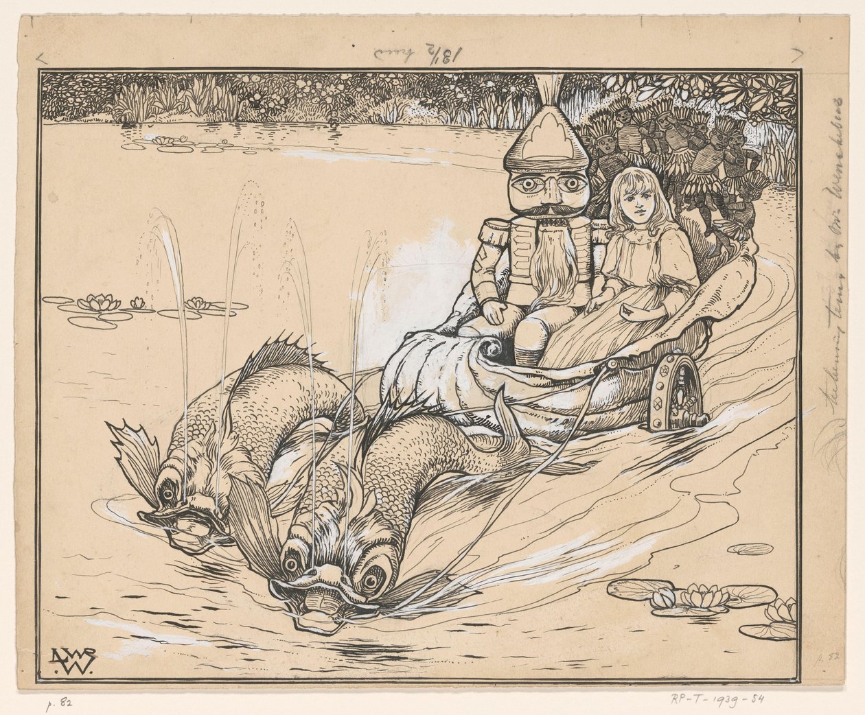 Nötknäpparen och Marie i en skalvagn av Ludwig Willem Reymert Wenckebach