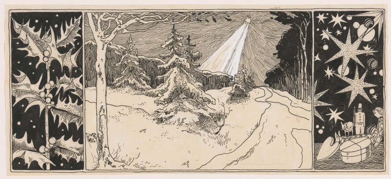 Stjärnan lyser i ett vinterlandskap av Ludwig Willem Reymert Wenckebach