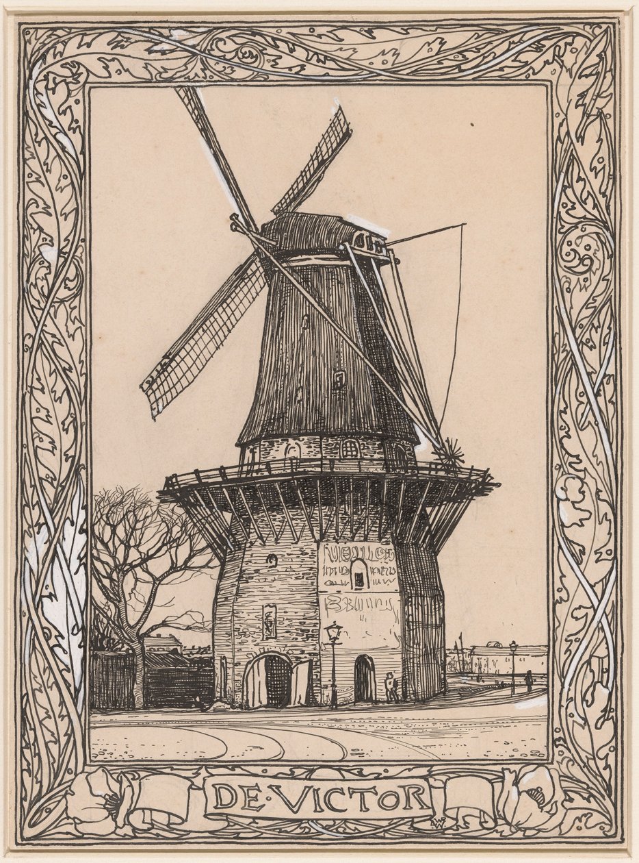 De Victor, väderkvarn i Amsterdam av Willem Wenckebach