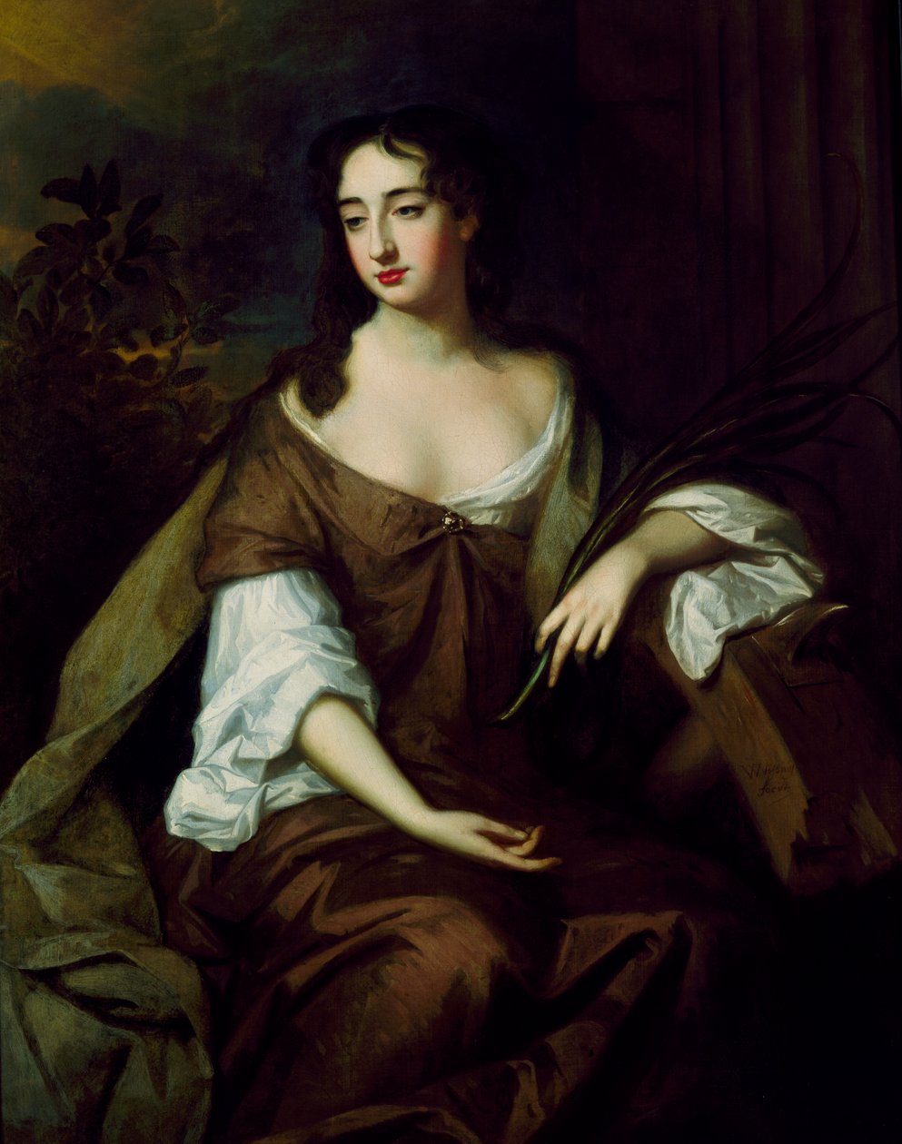 A Lady as St. Catherine (olja på duk) av Willem Wissing