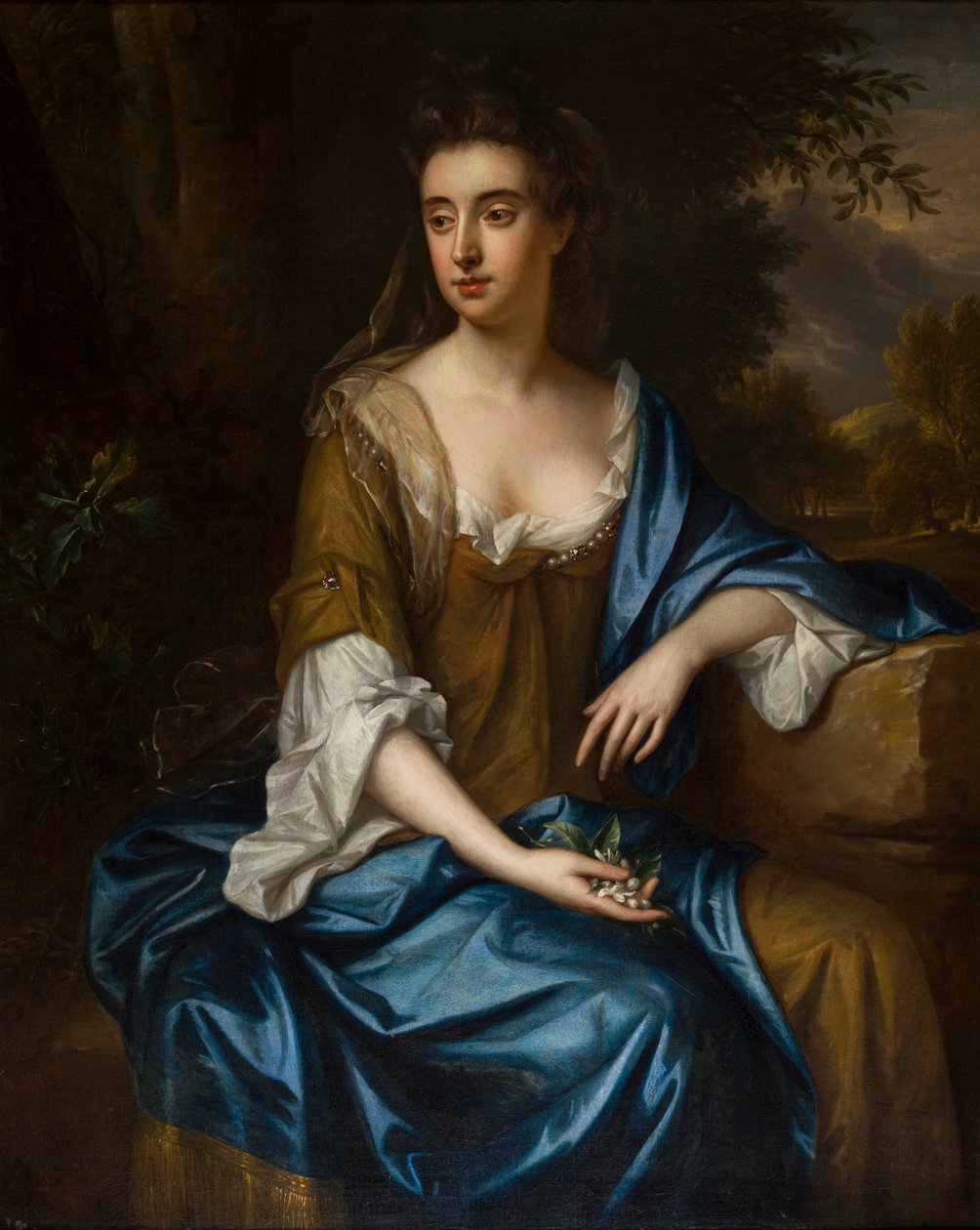 Porträtt av en okänd dam, ca 1675-87 (olja på duk) av Willem Wissing