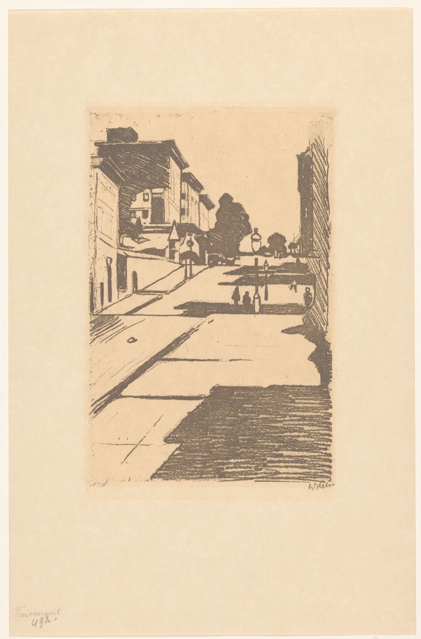 Utsikt över Maison Street och Fairmont Hotel i San Francisco Fairmont (titel på objekt) av Willem Witsen (signed by artist)