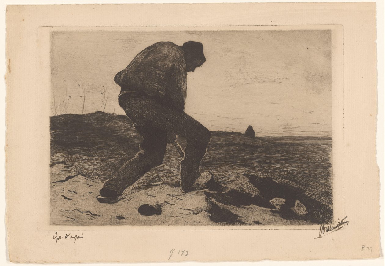 Häng arbetare av Willem Witsen (signed by artist)