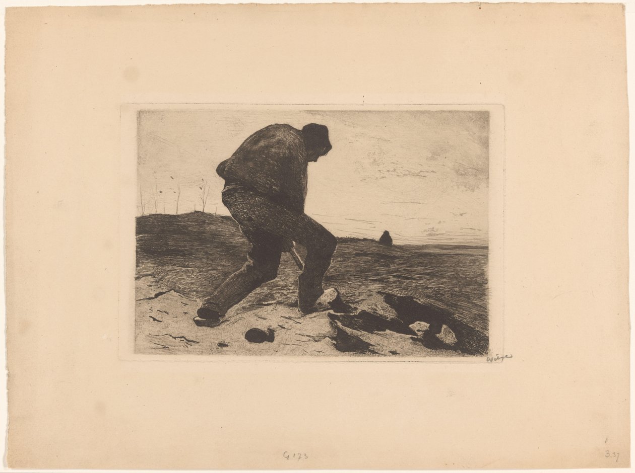 Häng arbetare av Willem Witsen (signed by artist)
