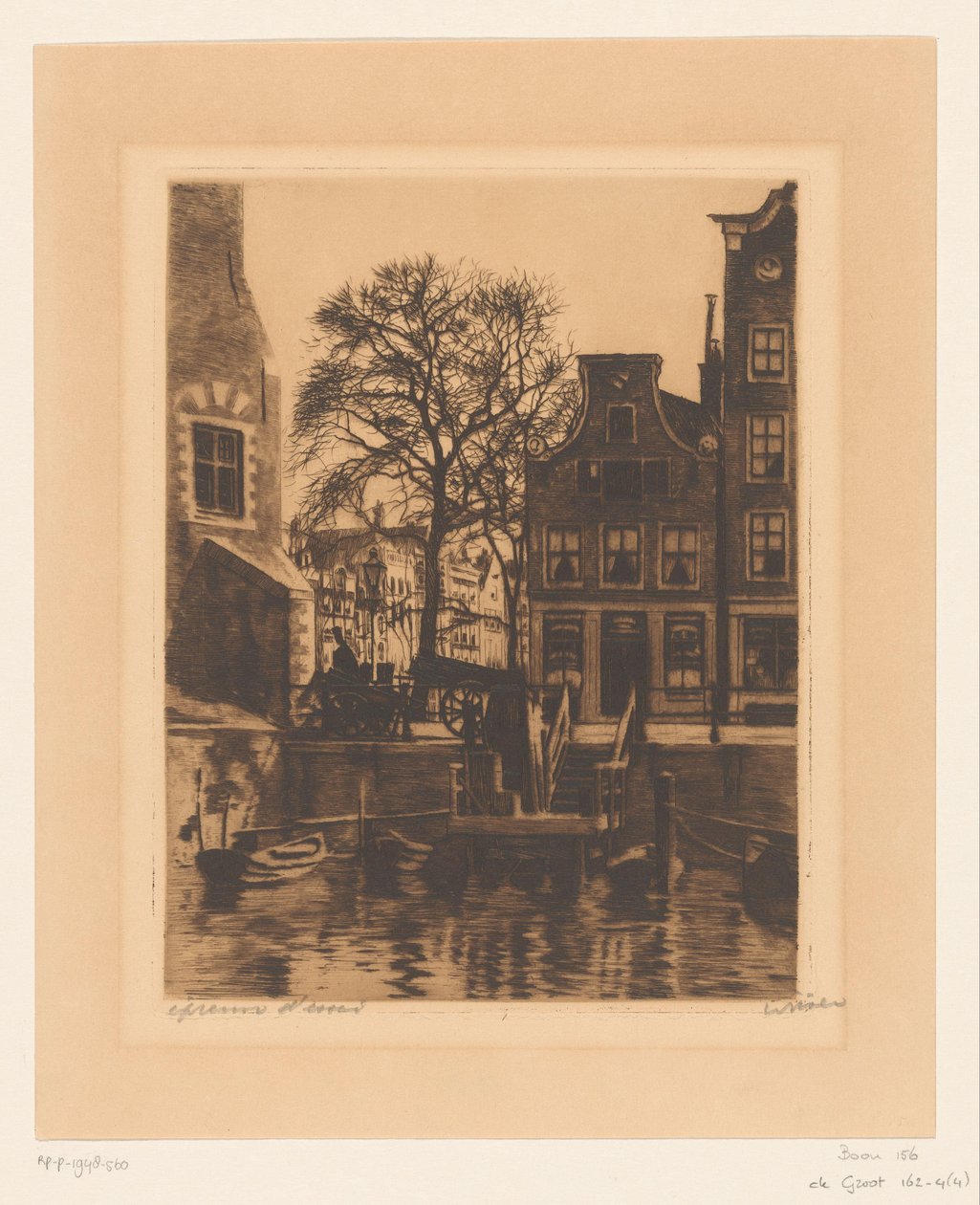 Övertalning på Montelbaanstoren i Amsterdam av Willem Witsen (signed by artist)
