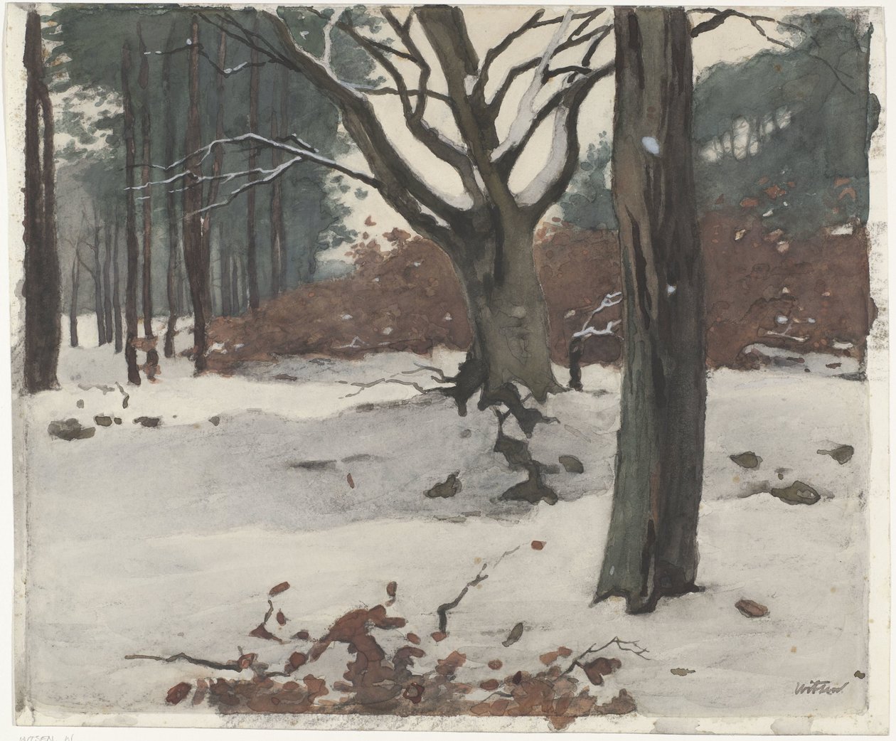 Träd i snön av Willem Arnoldus Witsen