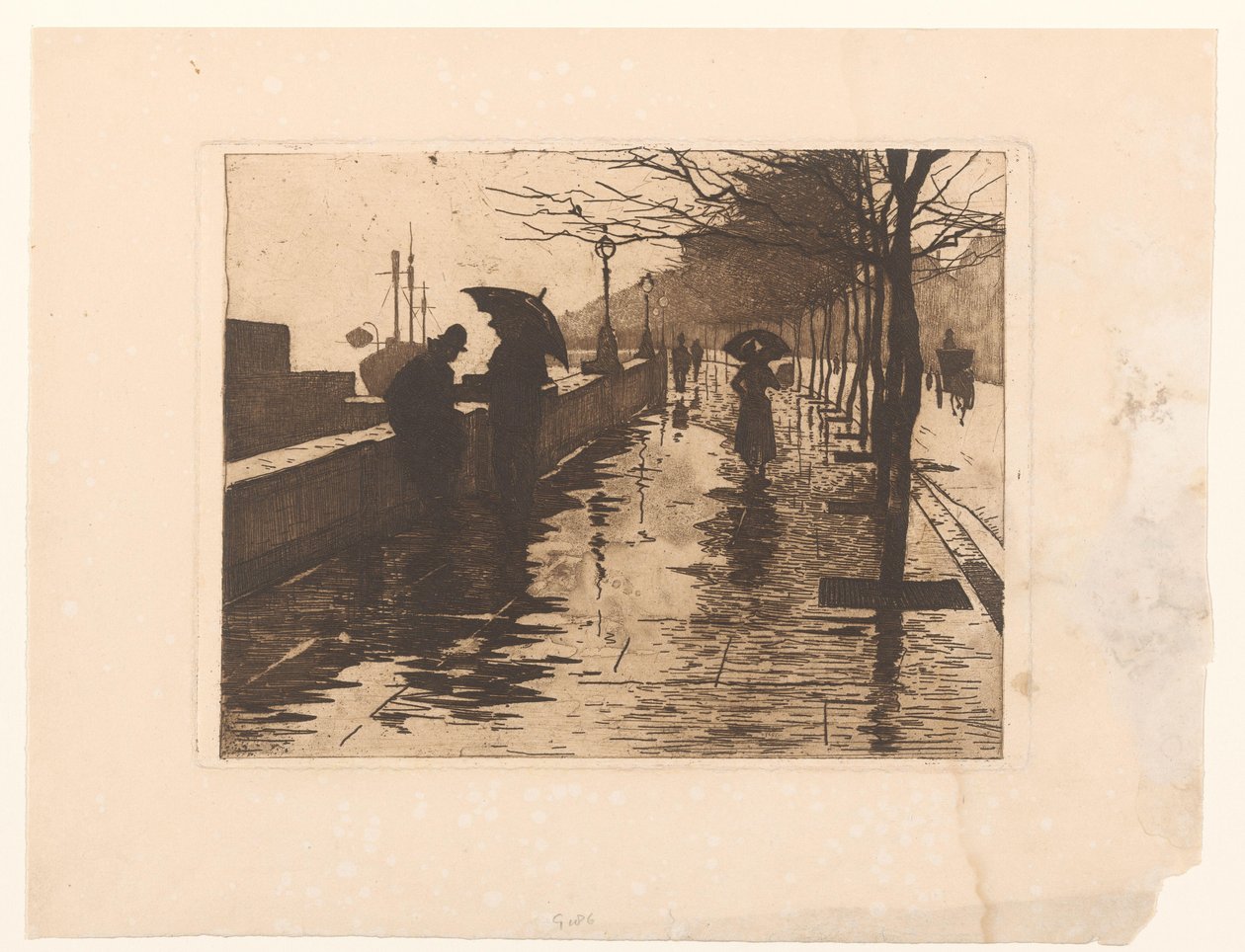 Vy över Victoria Embankment i London av Willem Arnoldus Witsen