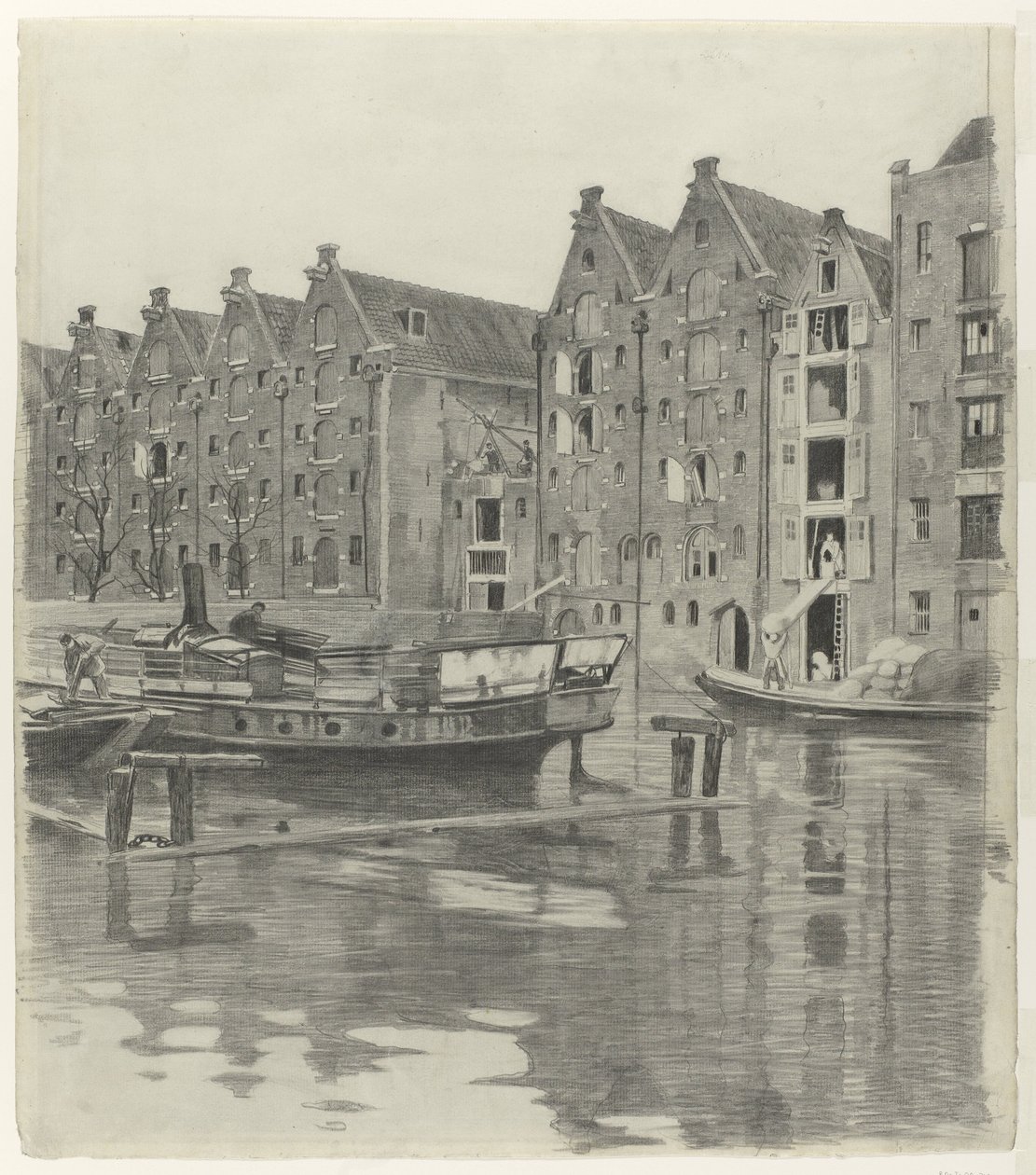 Lager vid en kanal av Willem Arnoldus Witsen