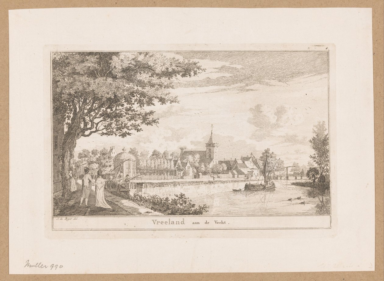 Vy över Vreeland Vreeland aan de Vecht (titel på objekt) av Willem Writs (possibly)
