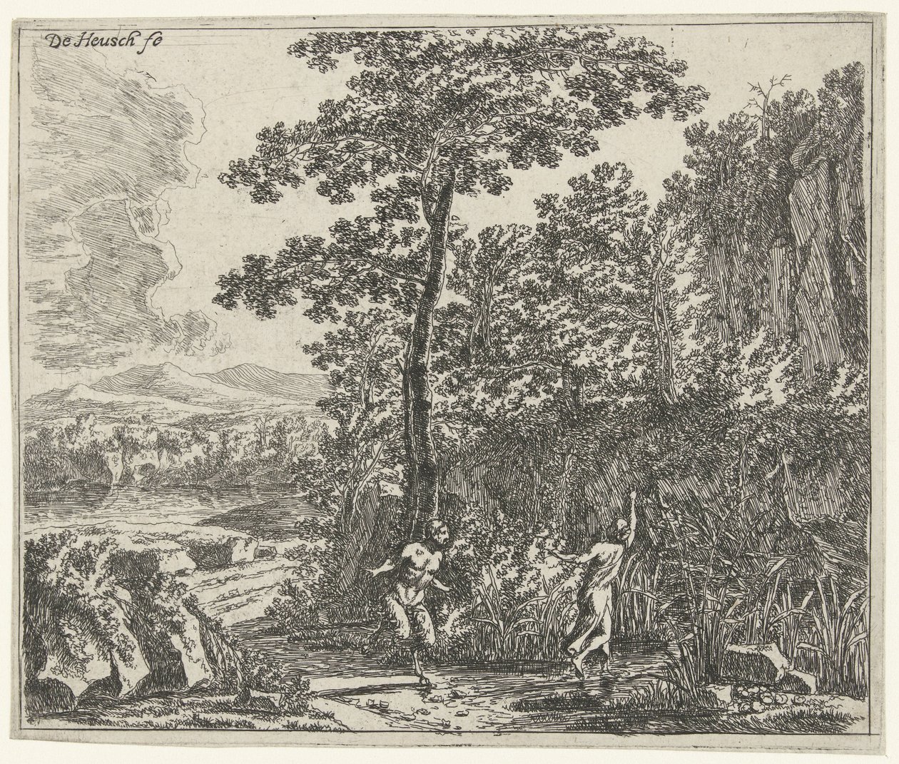 Landskap med Pan och Syrinx av Willem de Heusch
