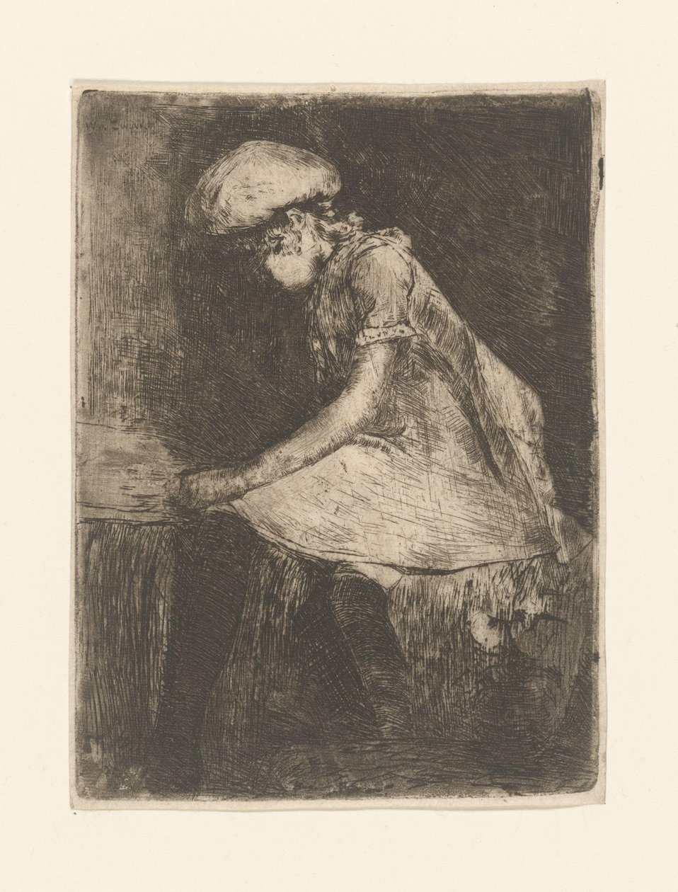 Läsande tjej (i profil) (originaltitel) av Willem de Zwart (signed by artist)