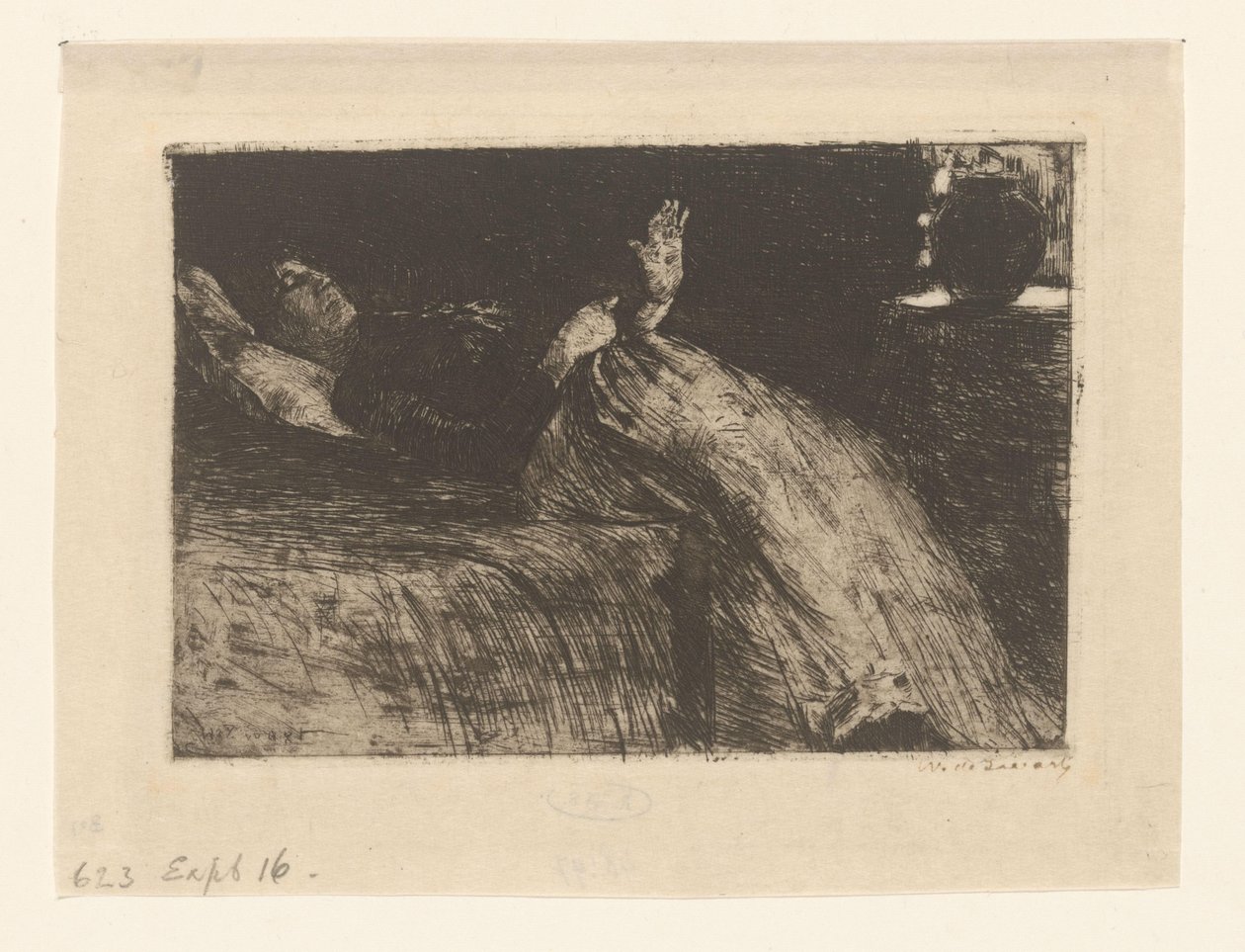 Reclining Woman (originaltitel) av Willem de Zwart (signed by artist)