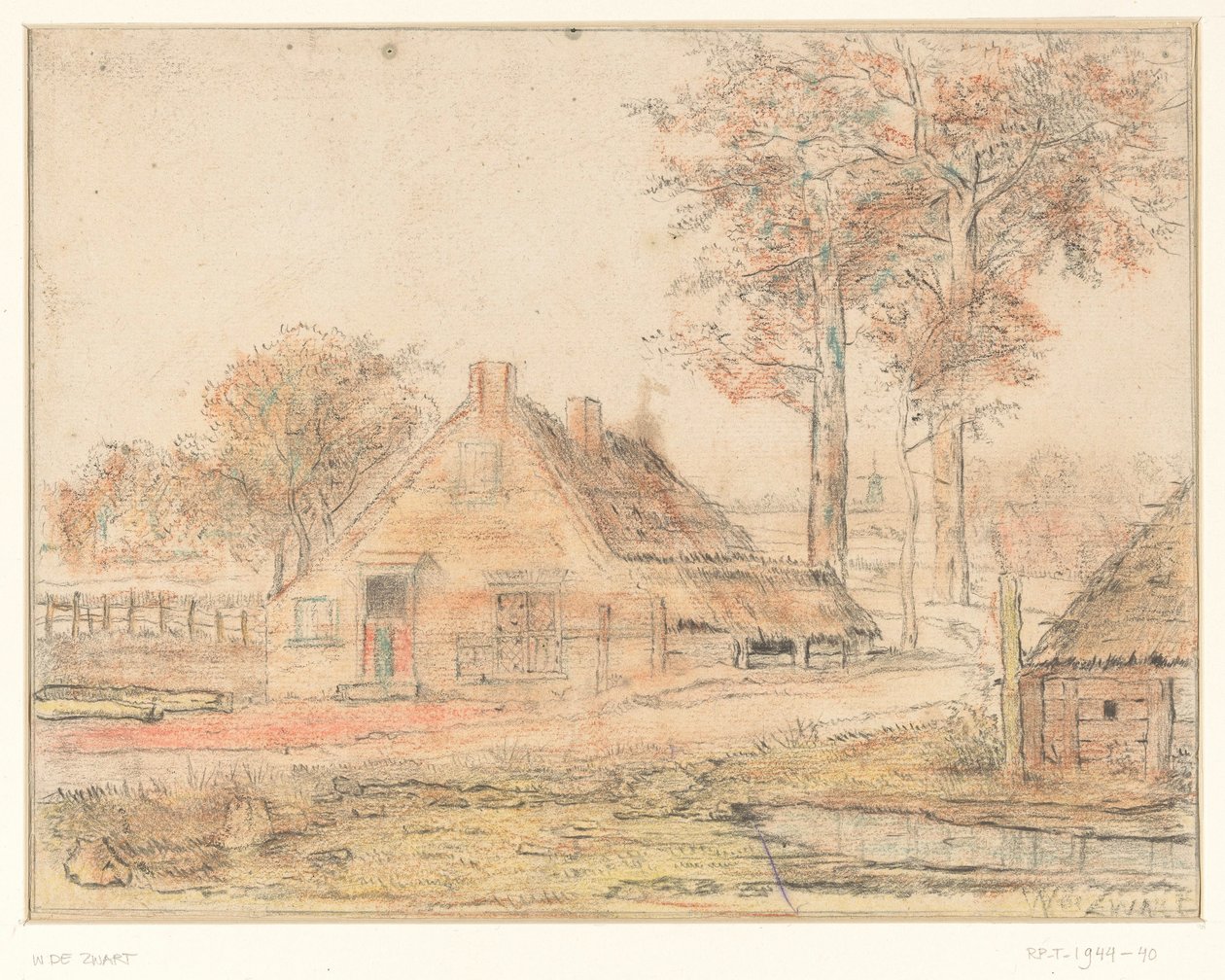 Gård i ett landskap av Willem de Zwart