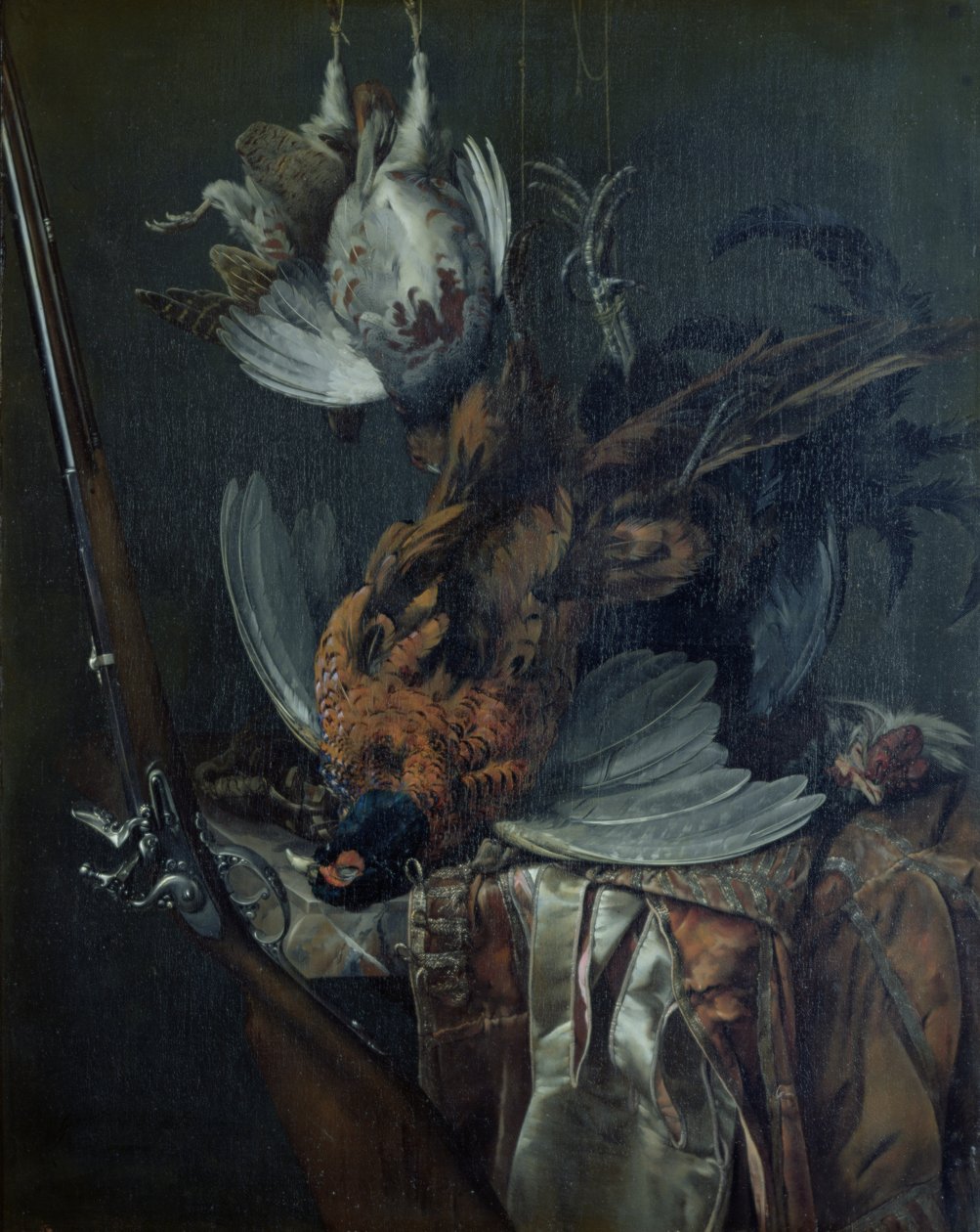 Stilleben med Dead Game (olja på duk) av Willem van Aelst