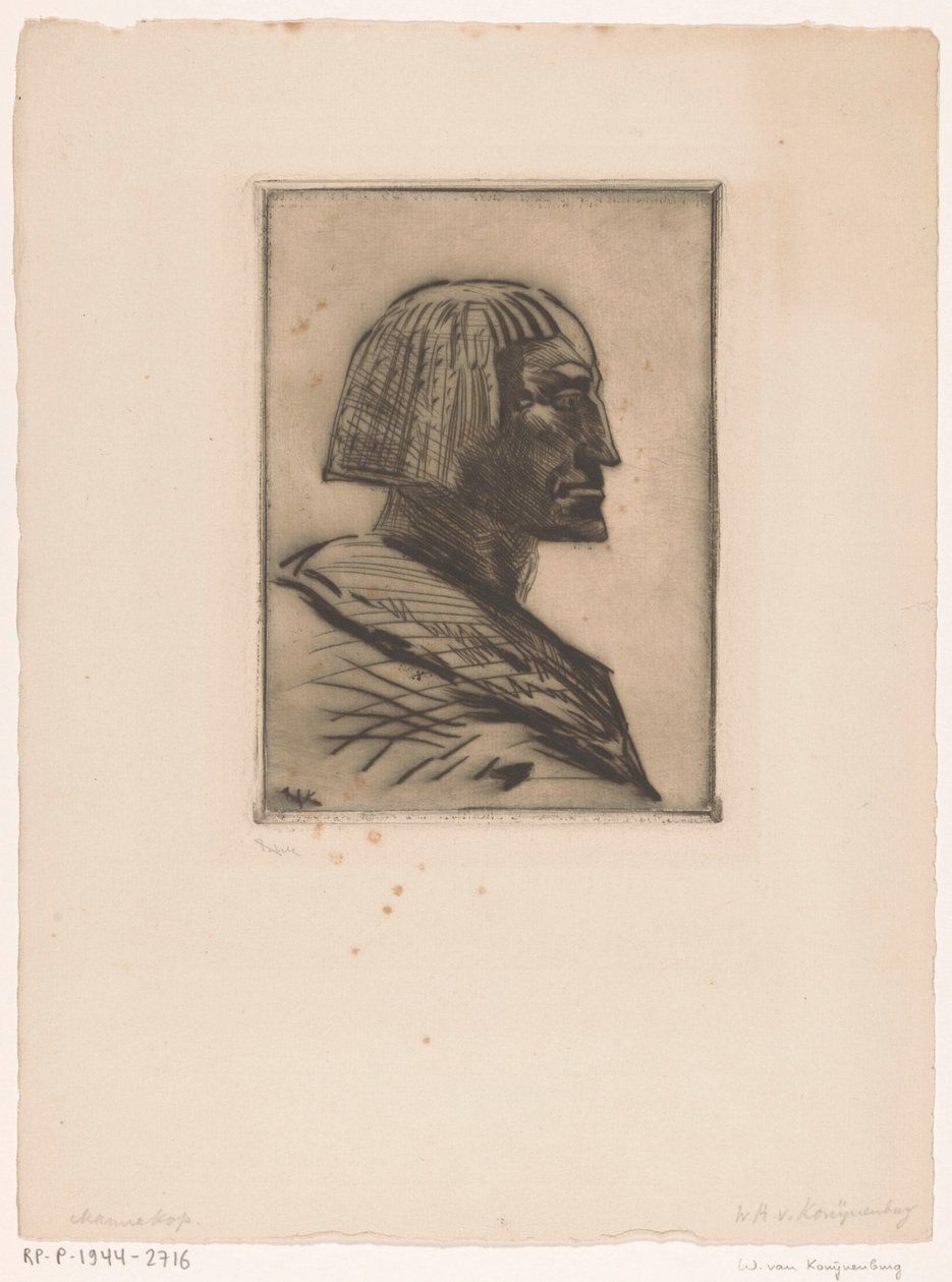 Porträtt av en egyptisk man The Egyptian (originaltitel) av Willem van Konijnenburg (signed by artist)