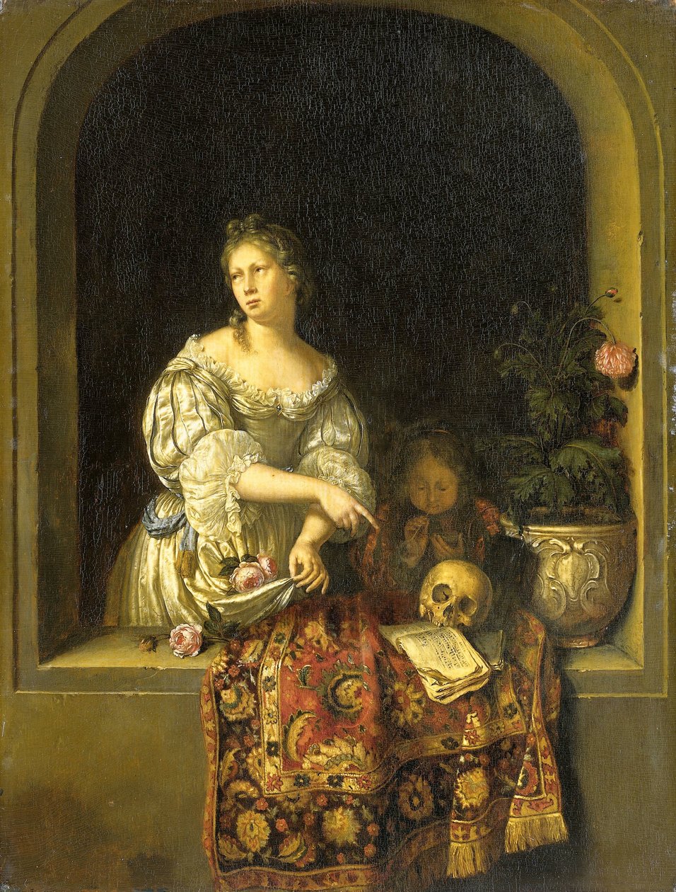 Allegori om förgänglighet av Willem van Mieris (attributed to)