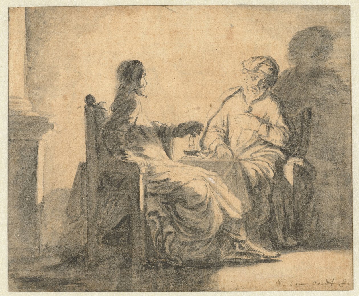 Kristus och Nikodemus av Willem van Oordt